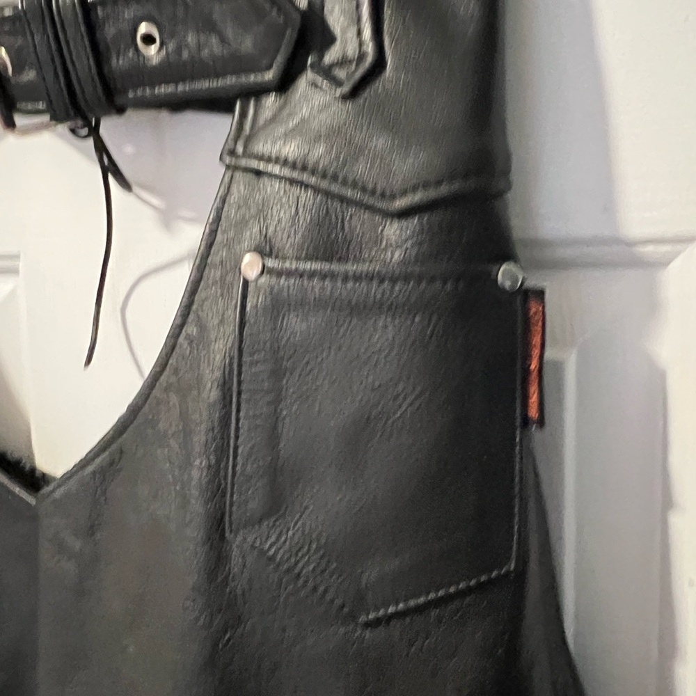 Black Leather Chaps By Interstate - image 3